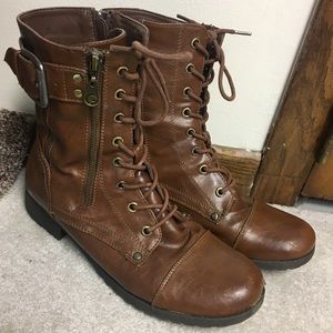 GUESS Brown Combat Boots